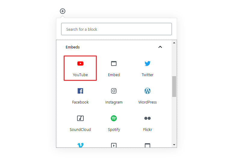 How to Embed a YouTube video in WordPress Gutenberg.